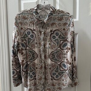 Splendid Multicolor Paisley Button Down Shirt